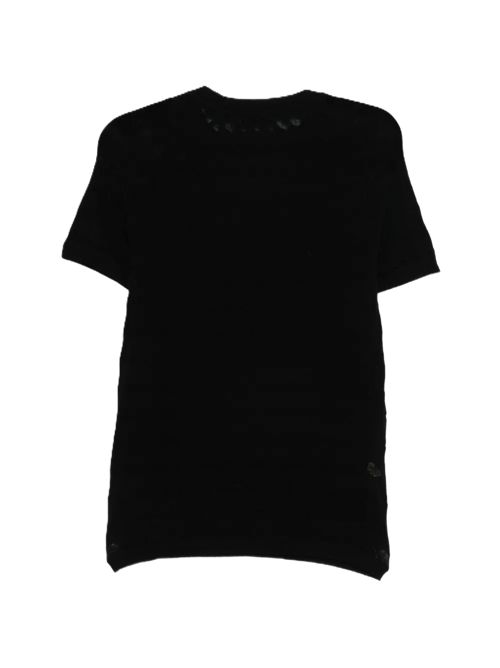 Dries Van Noten Madeira  textured crewneck T-shirt DRIES VAN NOTEN | 261-021228-3712900 BLACK